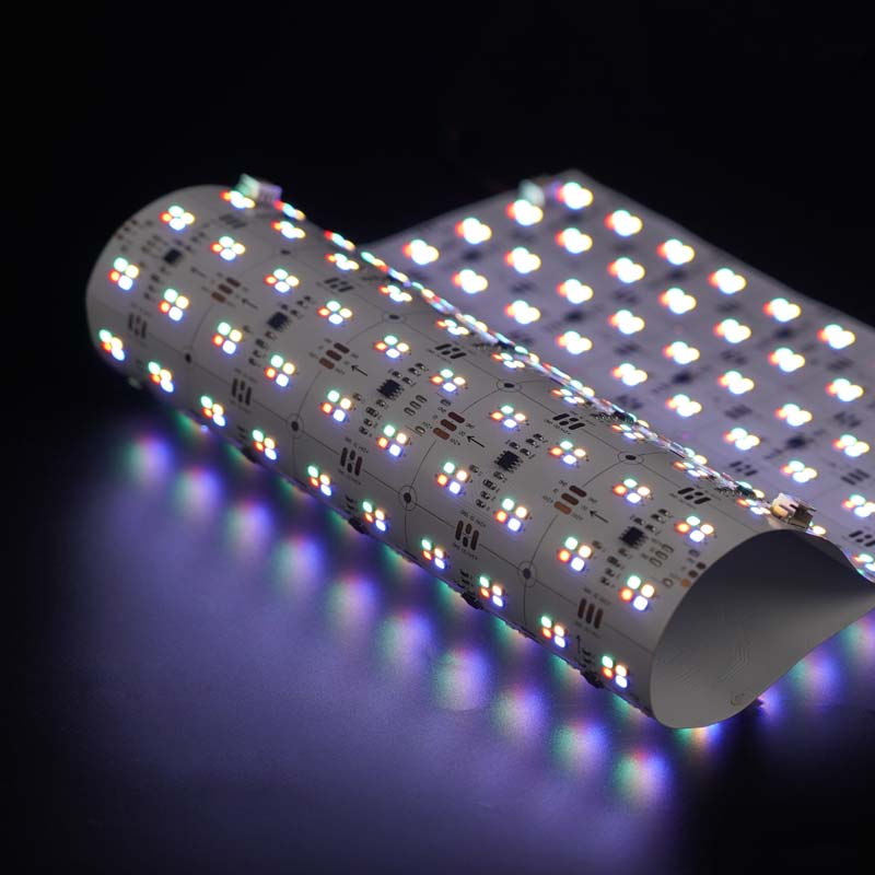 hoja de luz led digital rgbw